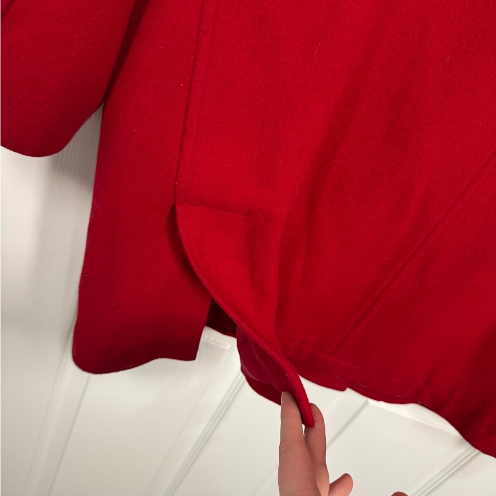 J. Crew Red Wool Blend Coat - Picture 4 of 6